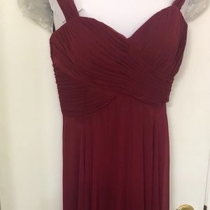 Dessy Collection  Off-The-Shoulder Chiffon Gown